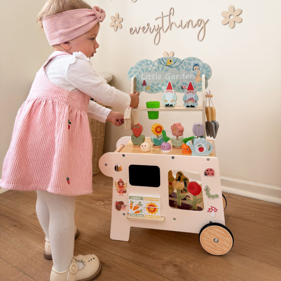 TOOKY TOY Garden Cart Wooden Shop 57pcs