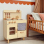 TOOKY TOY Wooden Beige Kitchen with Accessories