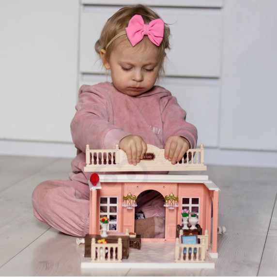 WOOPIE Dollhouse Rabbit Family Flower Shop + Figurine