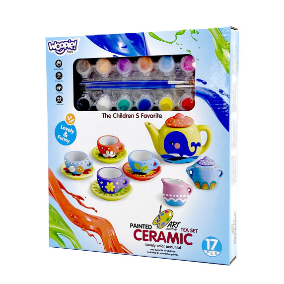 WOOPIE Ceramic Tea Set for Painting