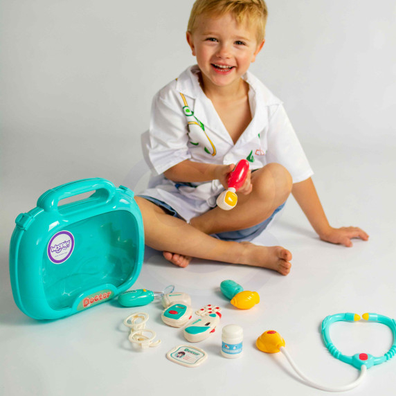 WOOPIE Medical Set Little Doctor Doctor in a Suitcase Light Sound + Acc.