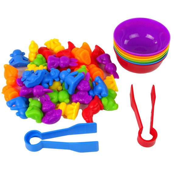 WOOPIE Montessori Educational Game Color Sorter Animals 44 pcs.