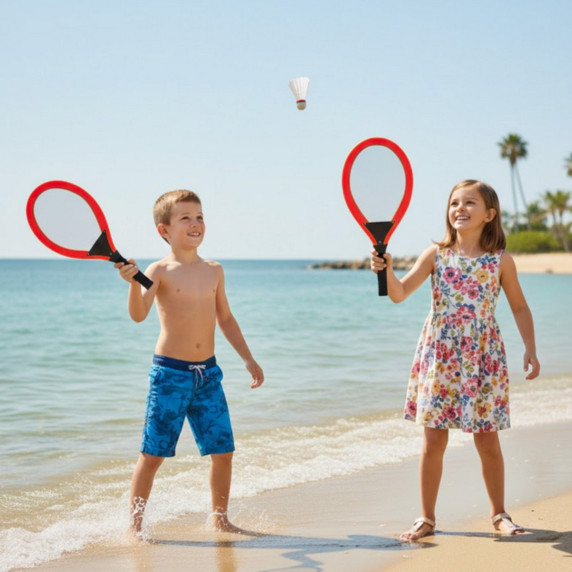 WOOPIE Large Tennis Badminton Rackets for Kids Set + Shuttlecock