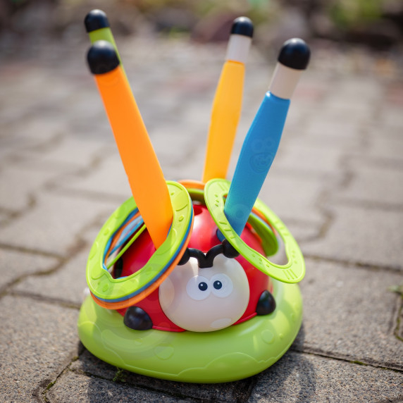 WOOPIE 3-in-1 Arcade Game Rocket Launcher Jump Rope Throw at the Target Ladybug