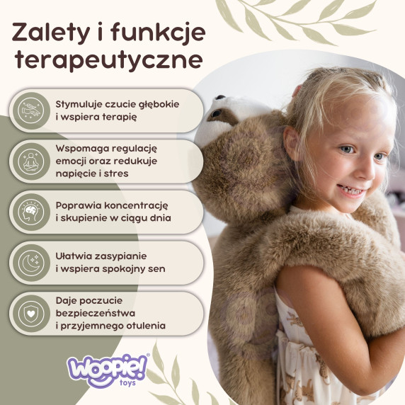 WOOPIE Sloth Weighted Sensory Plush Toy 1kg