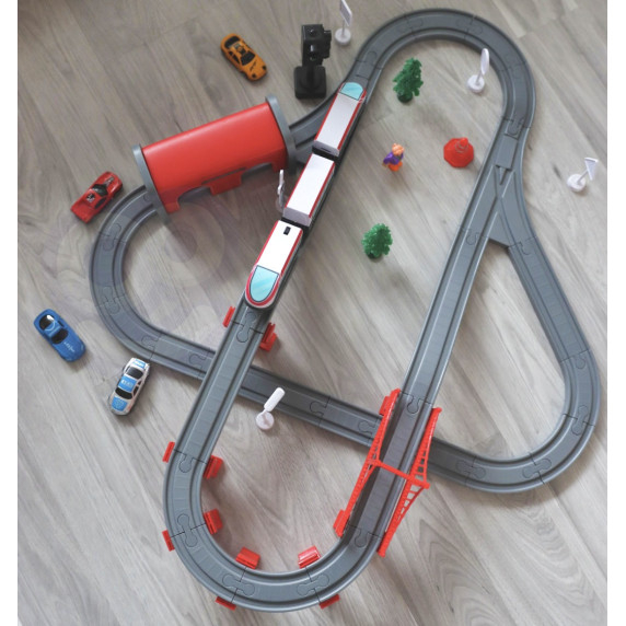 WOOPIE Electric Train Track Bridge Tunnel 80 pcs.