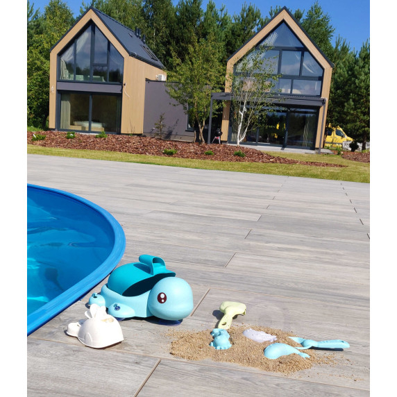 WOOPIE GREEN 2-in-1 Sand and Bath Set Blue Turtle 8 pcs. BIODEGRADABLE ORGANIC MATERIAL