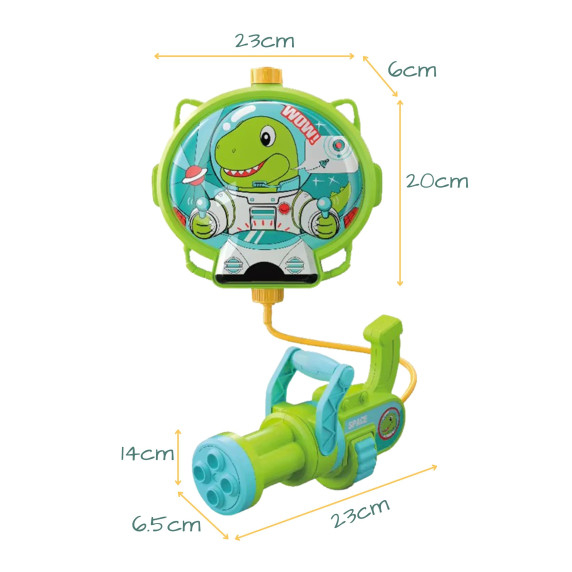 WOOPIE Water Gun with Dino Backpack
