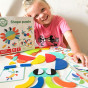 WOOPIE GREEN Wooden Montessori Puzzle 40 Patterns to Recreate 55 Pieces FSC Certified