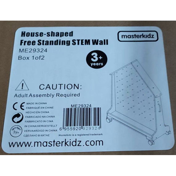 MASTERKIDZ Wooden STEM Board Freestanding XXL in the Shape of a House