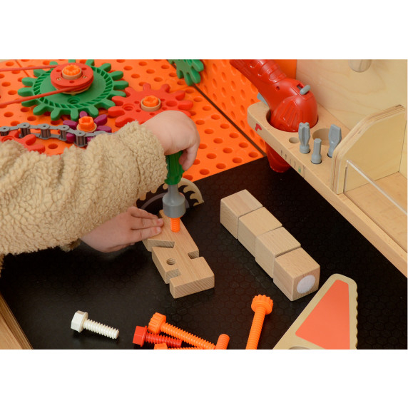 MASTERKIDZ Wooden Workshop XXL Montessori STEM with Tools + Accessories