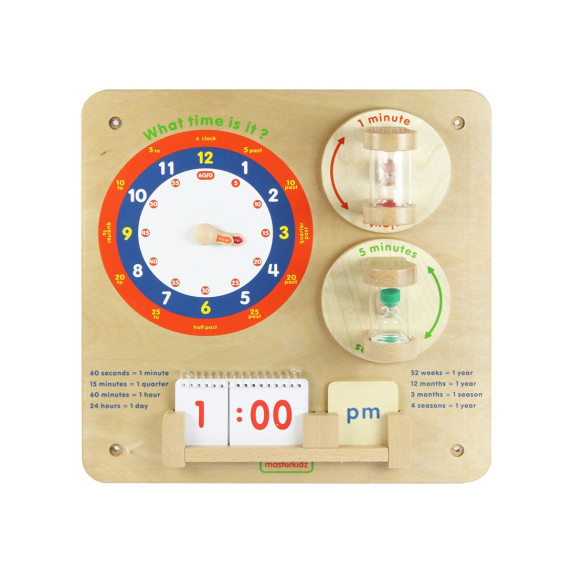 MASTERKIDZ Learning to Read the Clock Flex Wall Educational Board