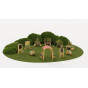 CLASSIC WORLD EDU 2-in-1 Manipulative Chalk Board Learning Time and Weather