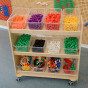 MASTERKIDZ Shelf on Wheels - 3 Shelves for STEM Board Accessories 800H x 800L