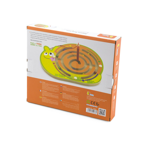 Viga Magnetic Maze Wooden Snail Game