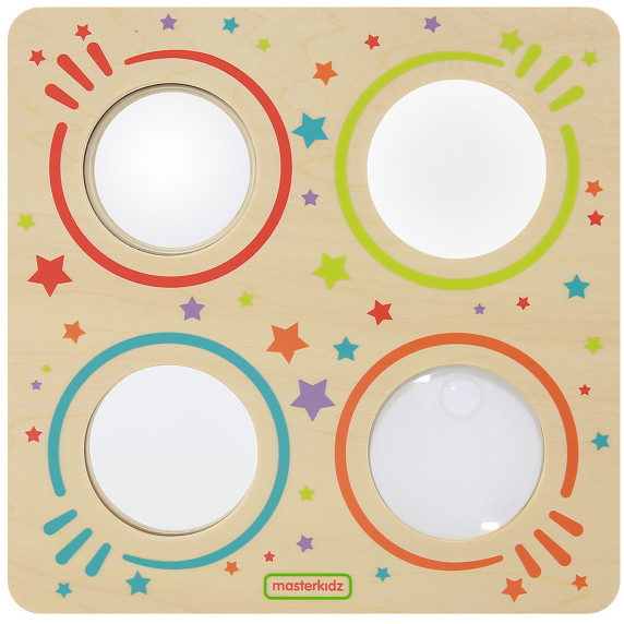 MASTERKIDZ Montessori Sensory Mirror Board and Curved Lenses