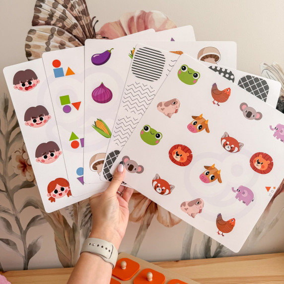 Viga Memory Guess the Pictures Memory Game 10 Montessori Cards