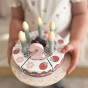 TOOKY TOY Wooden Birthday Cake with Turnip Candles