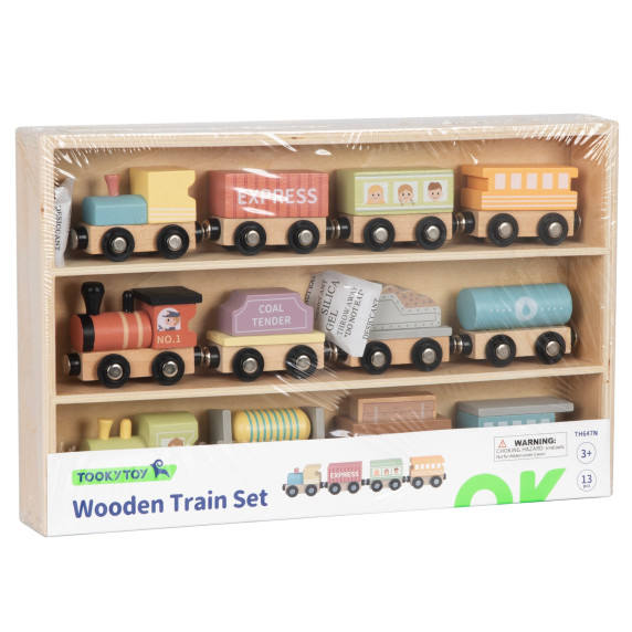 TOOKY TOY Wooden Magnetic Carriages