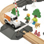Tooky Toy Wooden Electric Train Fire Department Sound Effects 70 pcs FSC