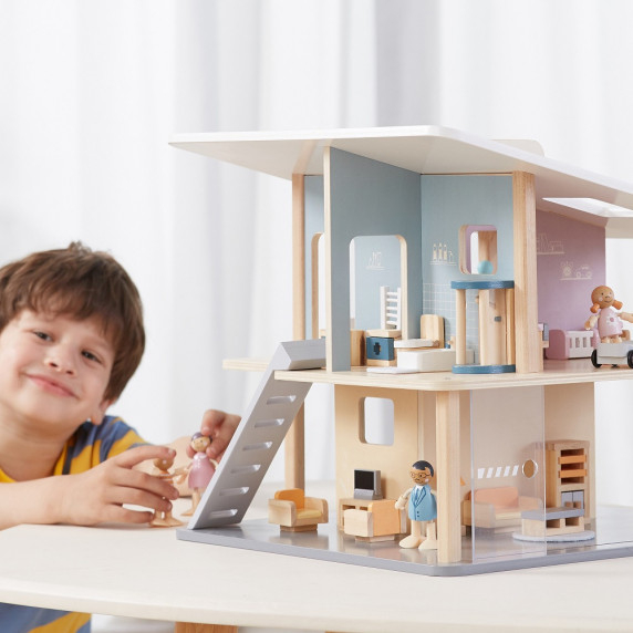 VIGA PolarB Wooden Dolls Family Doll Set Figures