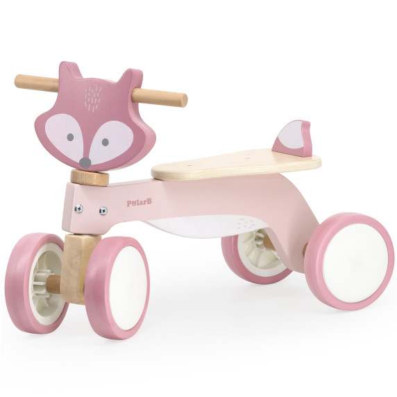 VIGA PolarB Wooden Fox Ride-On with Soft Wheels