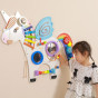 VIGA Wooden Manipulative Sensory Board Unicorn FSC Montessori Certificate