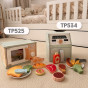 TOOKY TOY Wooden Microwave Oven Food Set
