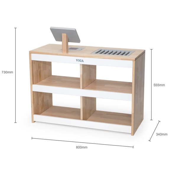 VIGA Wooden Stall Set Shop Supermarket XXL