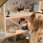TOOKY TOY Large Wooden Dollhouse + FSC Figures