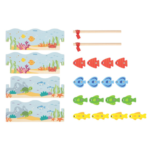 VIGA Wooden Magnetic Fishing Game – Learning and Fun in One