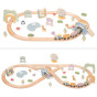 VIGA Wooden Train for Children Track 62 pieces