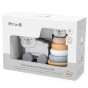 VIGA PolarB Polar Bear Set Wooden Pyramid + Polar Bear to Pull