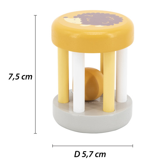 VIGA PolarB Wooden Rattle with Animal