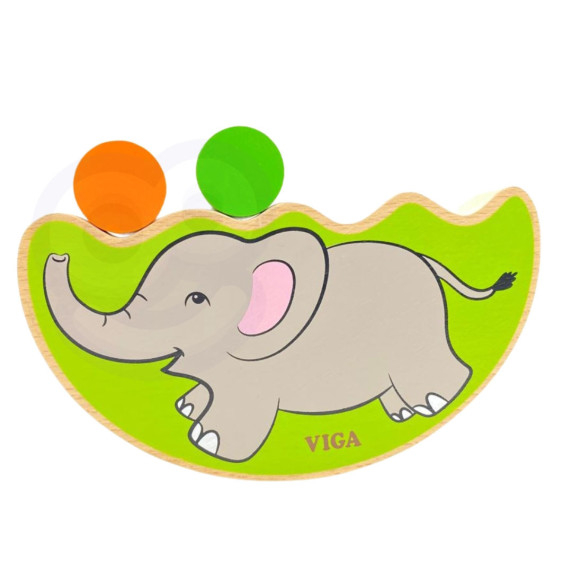 VIGA Wooden Balancing Elephant Montessori Puzzle