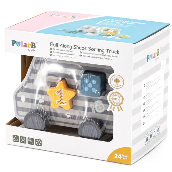 VIGA Wooden Pull-Along Car