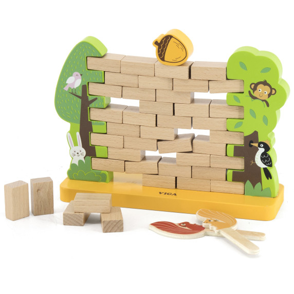 VIGA Wooden Arcade Game Falling Acorn Puzzle