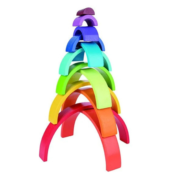 TOOKY TOY Wooden Puzzle Montessori Rainbow
