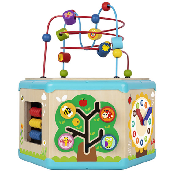 TOOKY TOY Interactive Wooden Montessori Hexagon Opening Box