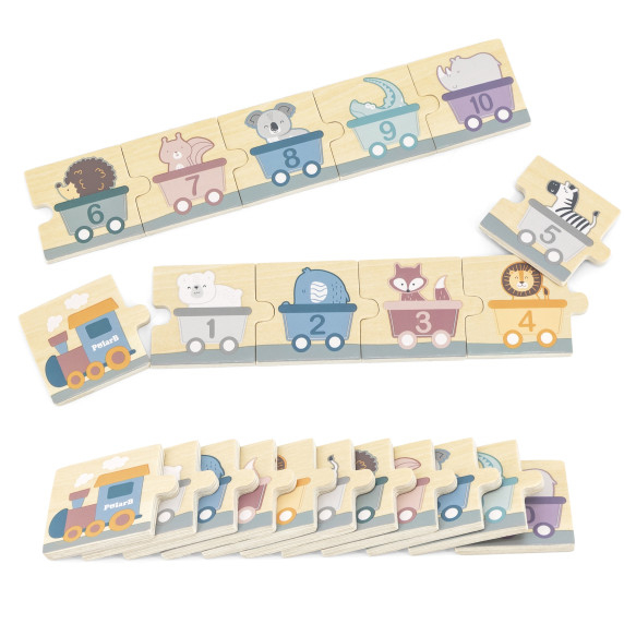 VIGA PolarB Wooden Montessori Numerical Puzzles