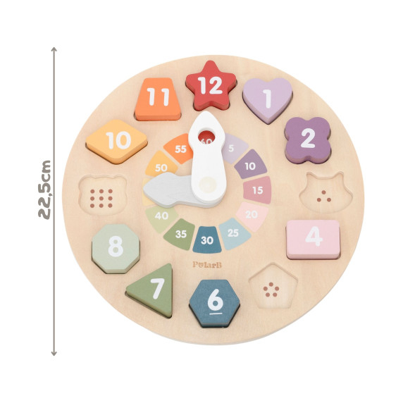 Viga Wooden Shape Sorter Clock Educational 18m+