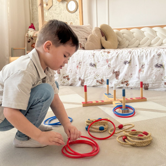 TOOKY TOY Wooden Fun Serso Arcade Ring Cross Game