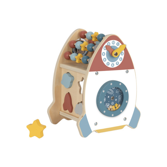 TOOKY TOY Space Rocket Activity Sorter Wooden Maze
