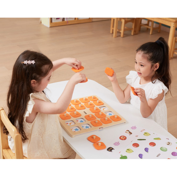 VIGA Memory Game Guess the Pictures 10 Cards Montessori Large