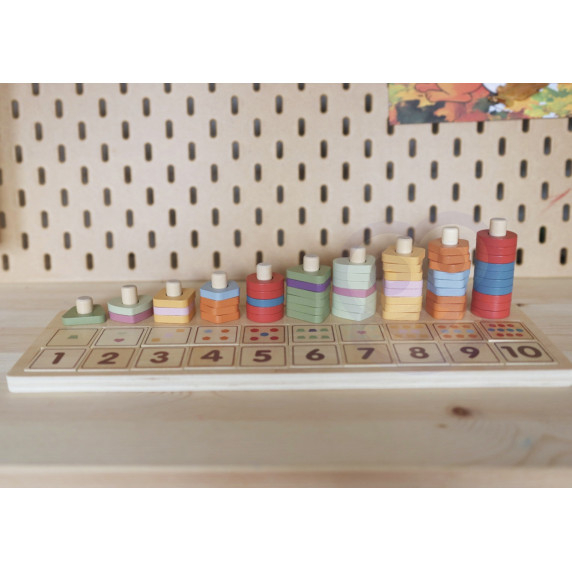 VIGA PolarB Wooden Abacus Montessori Number Sorter