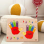 TOOKY TOY Educational Wooden Puzzle Hands and Feet Learning Counting and Colors