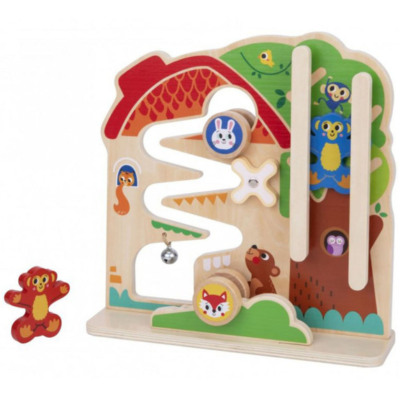 TOOKY TOY Wooden Montessori Manipulative Board Labyrinth