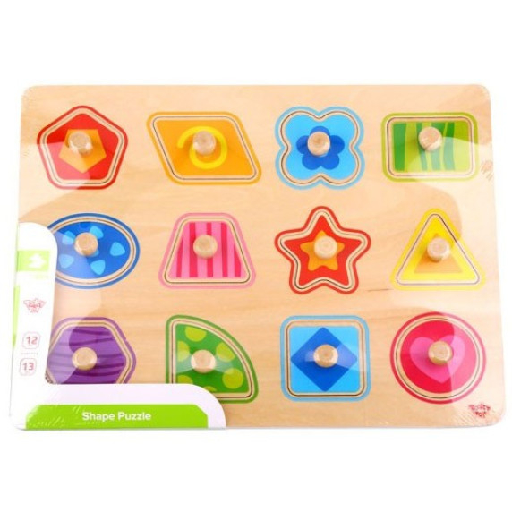 TOOKY TOY Puzzle Montessori Shape Learning Puzzle with Pushpins