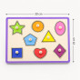 VIGA Wooden Puzzle with Handles and Shelf 7 pcs.