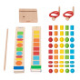 VIGA Wooden Beads for Stringing Sequencing Patterns 64 pcs 3+